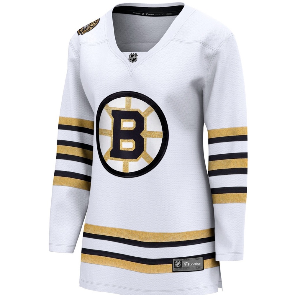 Women's Fanatics Brad McAvoy white Boston Bruins 100 Anniversary Premier